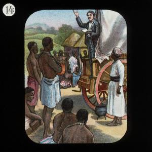 Preaching from a Wagon (David Livingstone) by The London Missionary Society